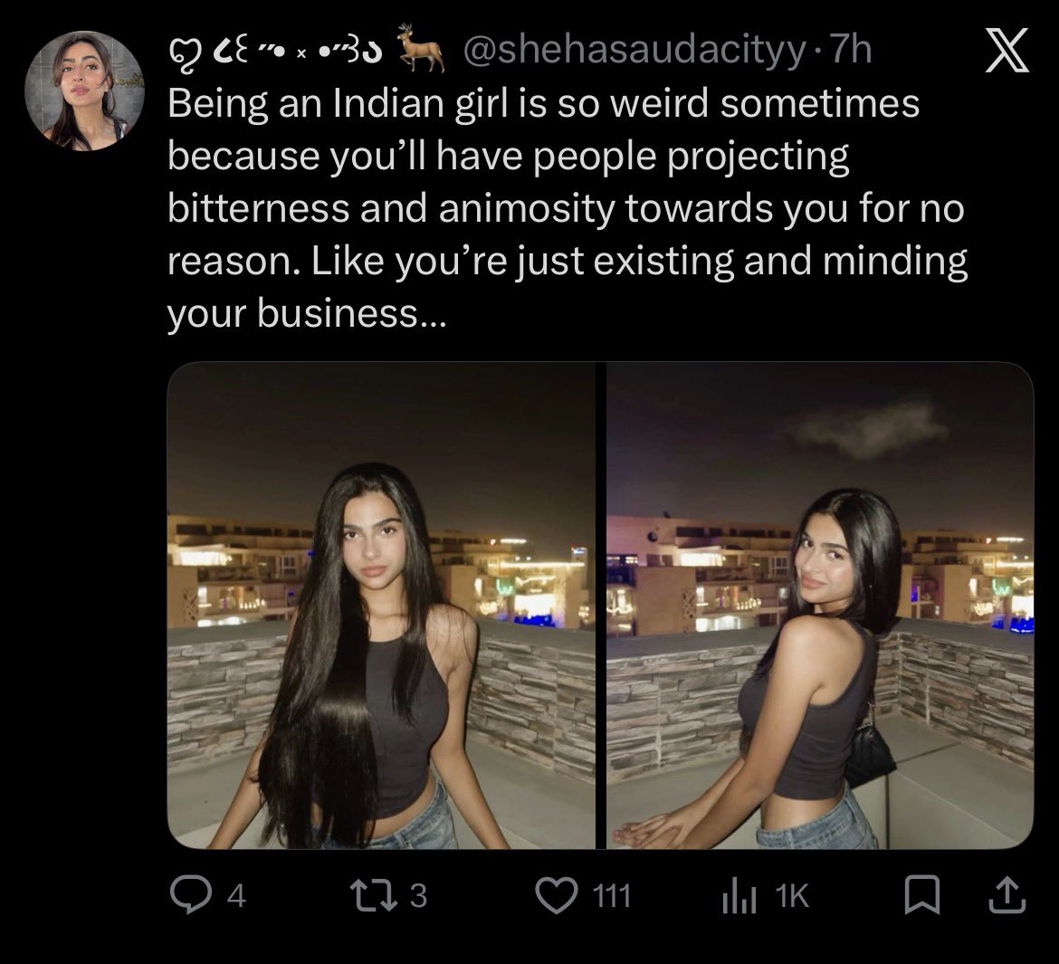 brns925's tweet photo. @shehasaudacityy @megantheevalium I know yall covet whiteness as the pinnacle of beauty but it doesn’t work like that
You are lighter than that larper could ever dream of being but still self identify as Indian (brown). Funny how that works huh https://t.co/Ce50HnkvCh