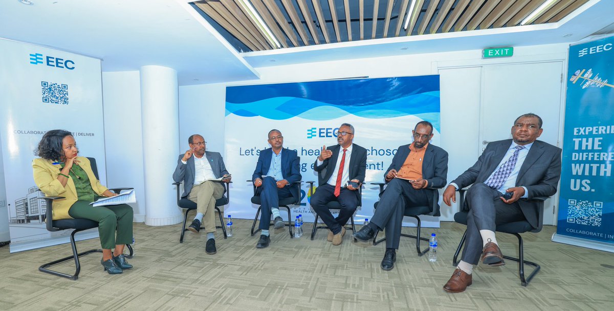 EECEthiopia's tweet image. World Safety &amp;amp; Health Day at EEC 🌍

Today at our Head Office, we shared key achievements, insights from AASTU research, and hosted a panel discussion with experts. Reinforcing our commitment to safer, healthier workplaces.

#EEC #Safety #WorldSafetyDay