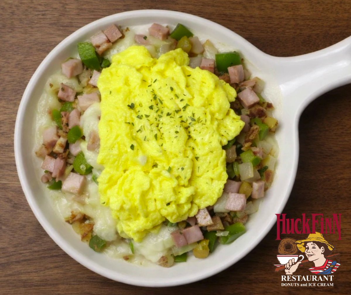 HFRestaurant's tweet image. Satisfying Skillets in so many choices!
A generous portion of eggs, meats, cheeses, veggies &amp;amp; potatoes.
Denver, Veggie, Chorizo Skillets &amp;amp; more!
Feeling creative? Build your own!
Visit our website here: huckfinnrestaurant.com

#breakfasts #skillets #fresh #quality #diner #lunch