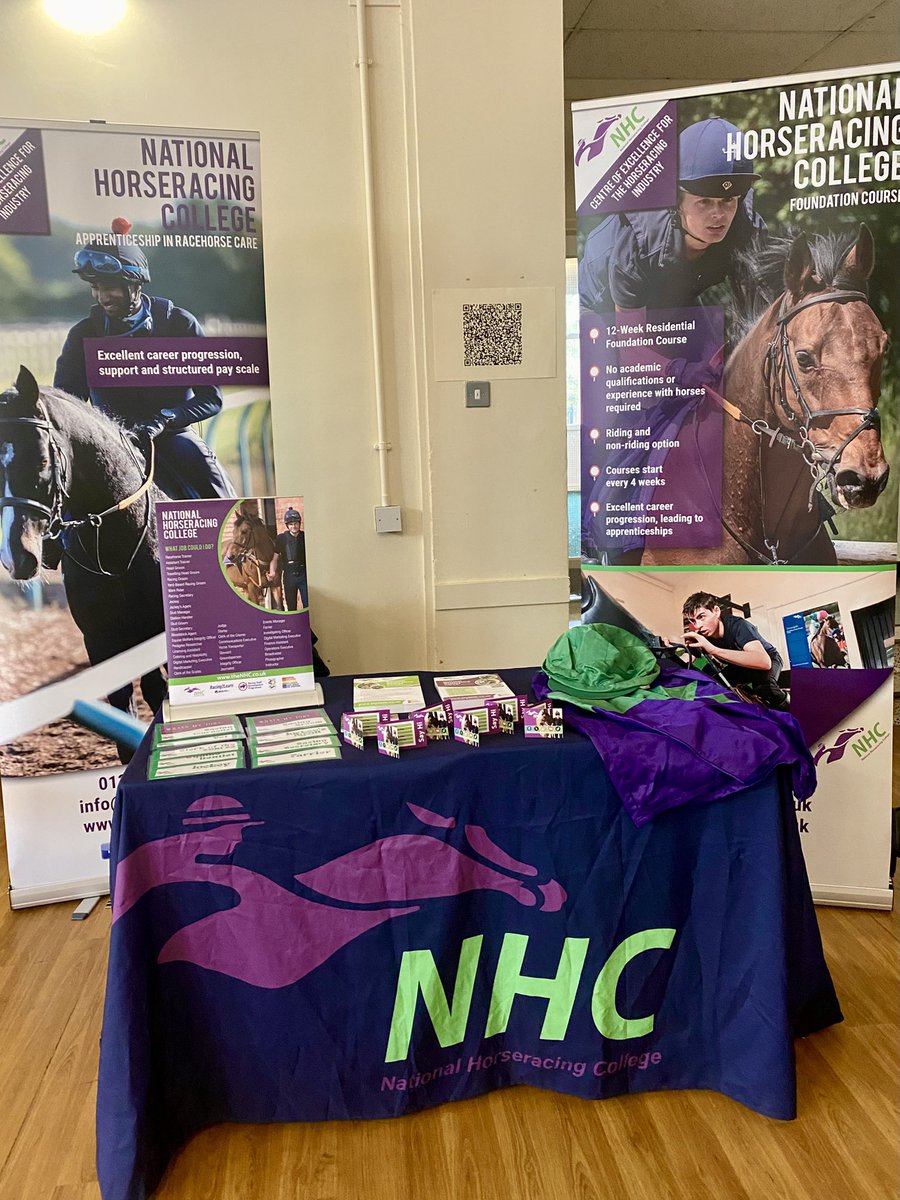 The_NHC's tweet image. Today we are at @stmonicas Careers Event in #Manchester to chat with their students about careers, training opportunities and #apprenticeships in the horseracing industry. 
Visit theNHC.co.uk