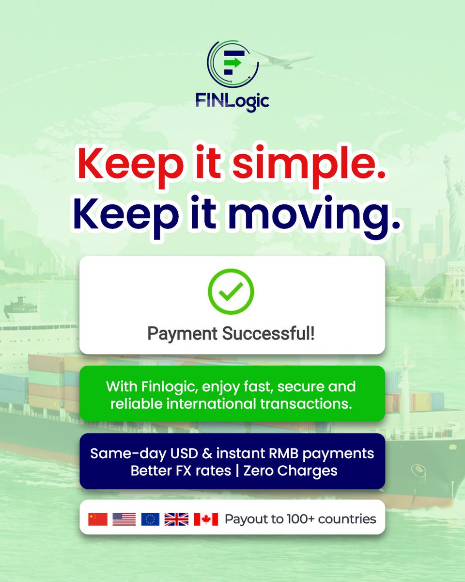 FinlogicHQ's tweet photo. Relief stress and frustration that comes with international transactions. 

Use FINLOGIC for a safe and seamless transaction process.

#CrossBorderPayments #payment #Finlogic https://t.co/9hWEU1Qfha