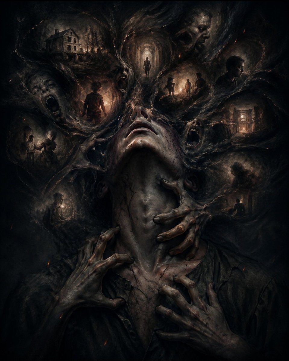 ArtiTweets's tweet image. Lulling lifetime hums; every memory bites, breathes me.
#MyDarkScribbles🖊
#Only8Words 
#vsshorror