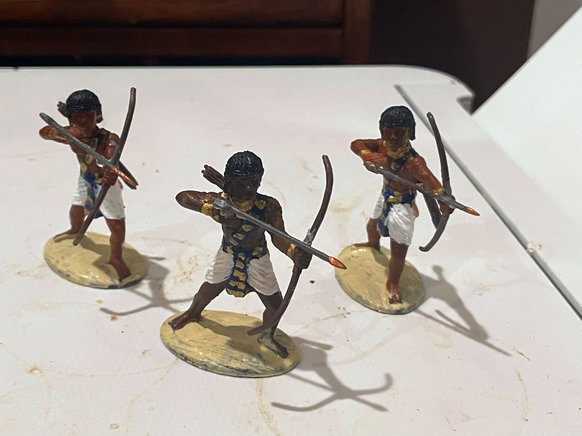 BrandonPilcher's tweet photo. New miniatures came in today. The manufacturer is a Singapore-based company called Expeditionary Force. #miniatures #miniaturepainting #ancient #egyptian #kushite #nubian #african #hobbies https://t.co/fpPwoGDHmD