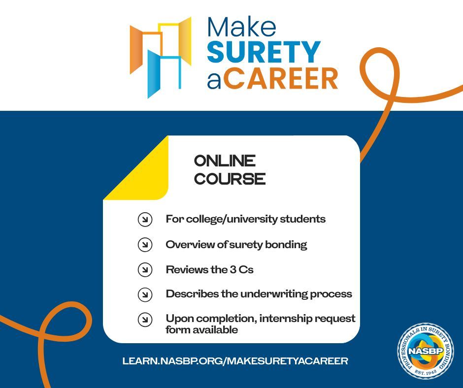 nasbp's tweet image. Share the #NASBP #MakeSuretyACareer Program’s Online Course with college students: buff.ly/vGo4MGQ This free, self-guided course provides an overview of #surety bonding and upon completion an internship request form is available.
🔃 Share this post! #BuildingBetter