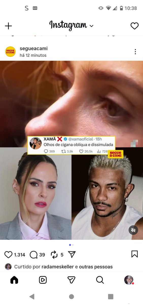 Juro que tô até com pena do Xamã, o cara n pode sequer postar a letra da música dele, não pode postar uma foto, sem aparecer um bando de loucas surtadas, pagando caro por ter sido simpático 🤦 e pior q a querida deu asas pras loucuras dos fãs, biscoito viu🤷