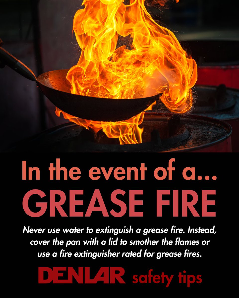 DenlarFire's tweet image. In an emergency, every second counts. With a #Denlar hood, you can have peace of mind knowing it’s there to help in the event of a cooking fire—protecting you, reducing the risk of injury, and minimizing potential damage.

#FireSafety #UL300A