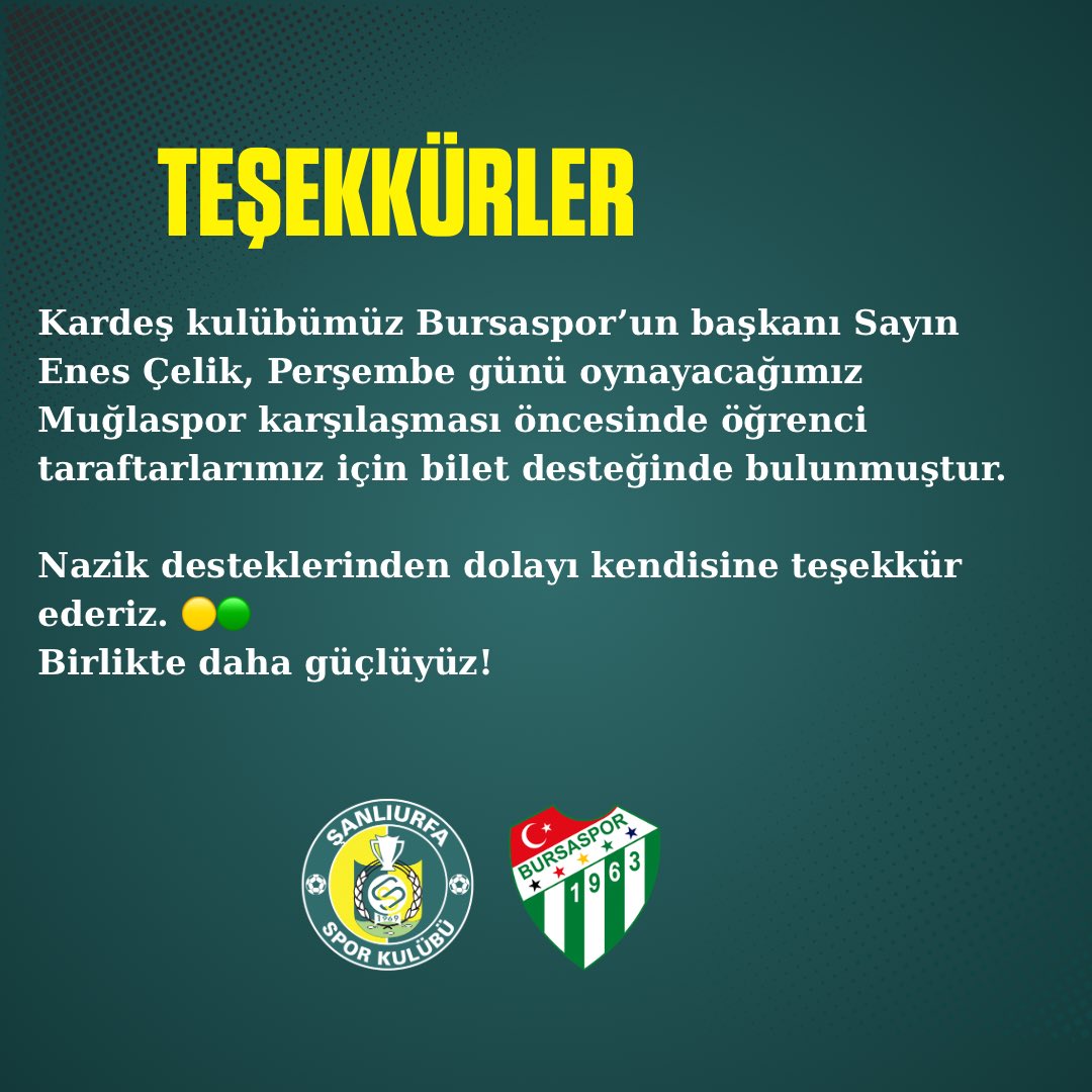 Kızılkaya Tarım Şanlıurfaspor tweet media