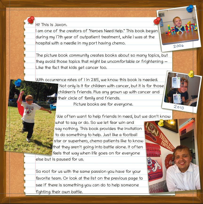 MrsPowellsBooks's tweet image. HEROES NEED HELP releases two weeks from today! This picture book offers a kid friendly explanation of chemotherapy and an invitation to better support those needing treatment. 
This backmatter page shares why the book was written. 
#Chemotherapy #cancer #kidlit #books #library