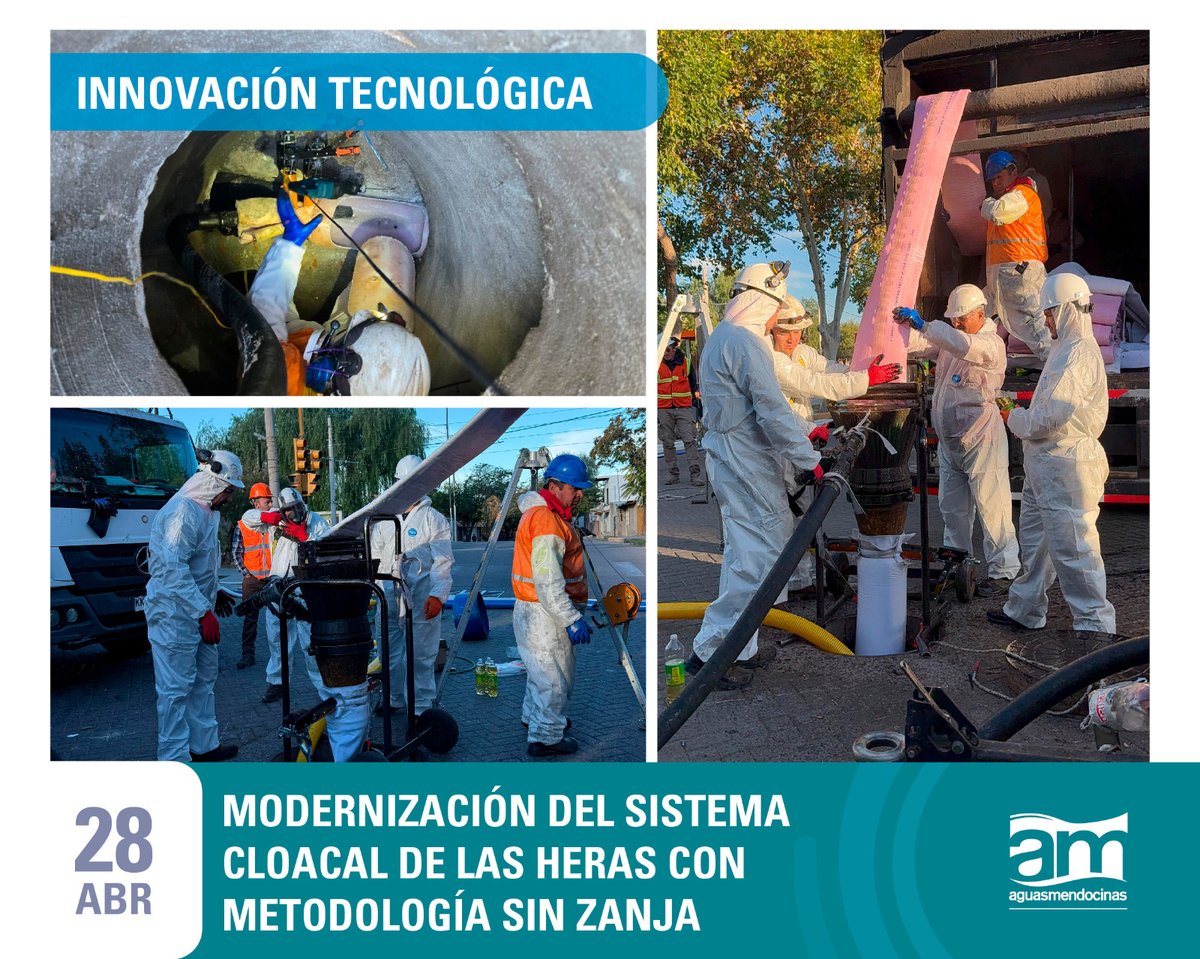 AguasMendocinas's tweet photo. Con una inversión de $307.737.487,14 (IVA incluido), Aguas Mendocinas avanza en la renovación del colector en calle Dr. Moreno y Gral.Julio A.Roca, en Las Heras, en una longitud de 400 m.

Más info 👉https://t.co/BHWCpcYVqn https://t.co/1FUvD7UpTs