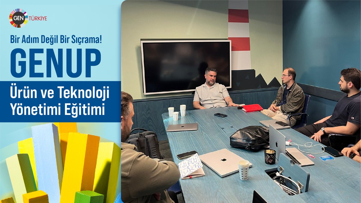 GENTurkiye's tweet photo. GENUp Hızlandırma Programı eğitimleri tüm hızıyla devam ediyor.

Üçüncü eğitimimizde, GEN Türkiye Yönetim Kurulu üyemiz ve Oplog kurucusu Halit Develioğlu ile “Ürün ve Teknoloji Yönetimi” odağında bir araya geldik.

Program kapsamında seçilen 8 scale-up girişim, bu eğitimde ürün geliştirme süreçlerini ölçeklendirme, teknoloji ekiplerini etkin şekilde yapılandırma ve büyüme odaklı ürün stratejileri oluşturma konularında değerli içgörüler kazandı.

#GENUp2026 #Girişimcilik