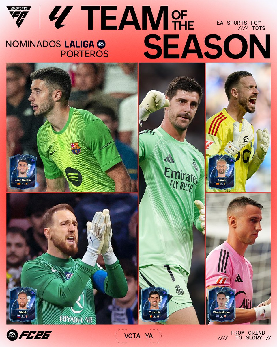 LaLiga's tweet image. 🌟 Desliza para conocer a los nominados al #FC26TeamOfTheSeason de @easportsfces de #LALIGAEASPORTS.

👉 ¿Quiénes son tus fijos?

🗳️  Cuéntanoslo y vota ya en x.ea.com/88972