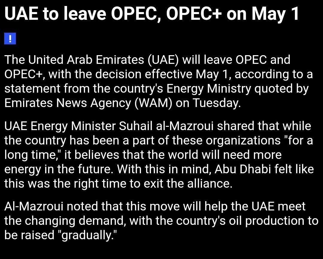robertojirusta's tweet image. REITERO
2 NOTICIAS BOMBAS DE TEMPRANO 
#ARAMCO #UAE