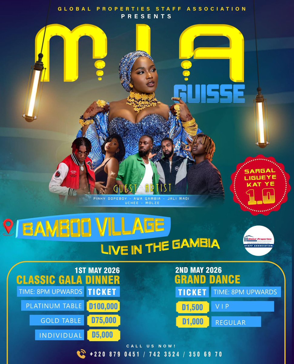GIVEAWAY ALERT 🚨🎉

I am giving away 10 tickets to the Grand Dance with Mia Guisse live at Bamboo Village on 2nd May 2026.

To win:
Like and RT this post
Follow <a href="/GLPropertiesAFR/">GLPropertiesAFR</a> 
Tag 2 friends to do the same! 

Winners will be announced on Thursday. 

#SaulFRAZER