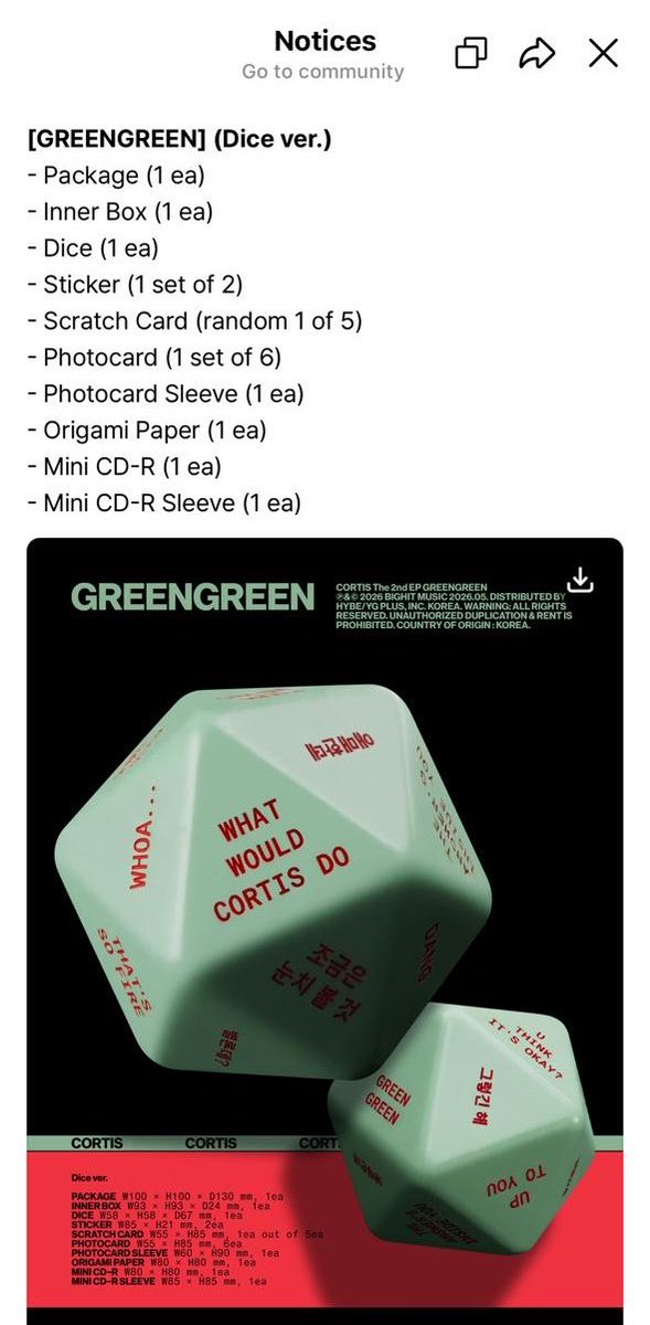 _ricatiixid_'s tweet image. #pre #wts #sell #po 

Pre-order 
Album CORTIS  GREENGREEN 

Bersih ina ✅
Include ems tax 

Go wa ✅
Go LINE ✅

#trusted 

#cortis #greengreen #dice #vinyl #redred #albumgreengreen