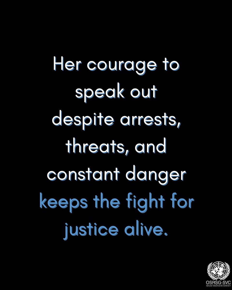 endrapeinwar's tweet photo. #SOUTHSUDAN: Her courage to keep defending survivors - despite arrests, threats, and constant surveillance - keeps the fight for justice alive. Her voice refuses to be silenced, even when speaking out puts her life at risk.  

Let her voice be heard, read her story at: https://t.co/Y9zbsaXVvo