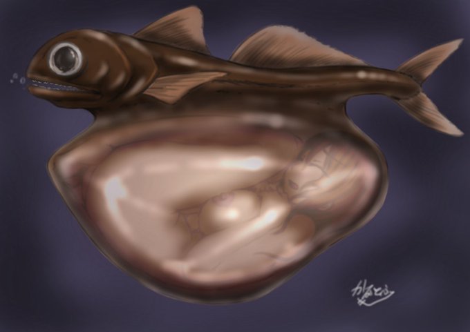 オニボウズギスとナマズさん、魚系もたまに描きたくなりますよね〜

構図が似通っちゃうのが難しい所… 