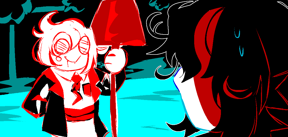 crims0npaint's tweet photo. @SacredFixer @PapaQuixote Ah... Thank you for assisting in this.. weird phenomenon.

[You wonder why everything is pixelated and super saturated now... Meh, its cool I say, gets your dumb eye to pay attention to the bright problems around you.] https://t.co/6jw3aLCsrp