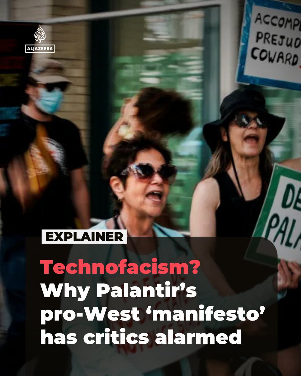 Palantir’s ‘manifesto’ has been described as an ‘AI-driven threat to humanity’s existence’ and ‘technofascism’ aje.news/h16blt