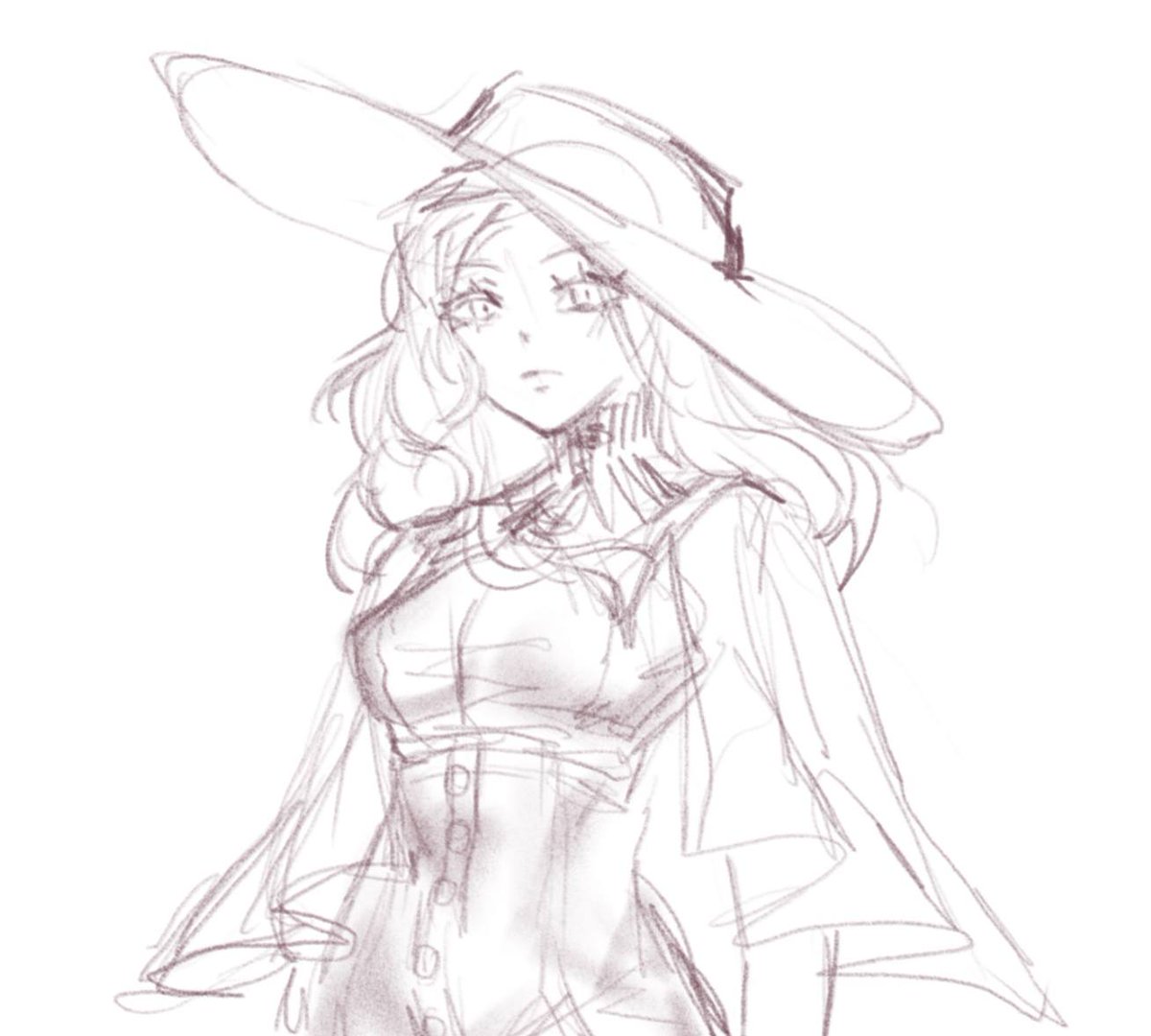 some sketches of Holly and my OC from Code Vein 2!!