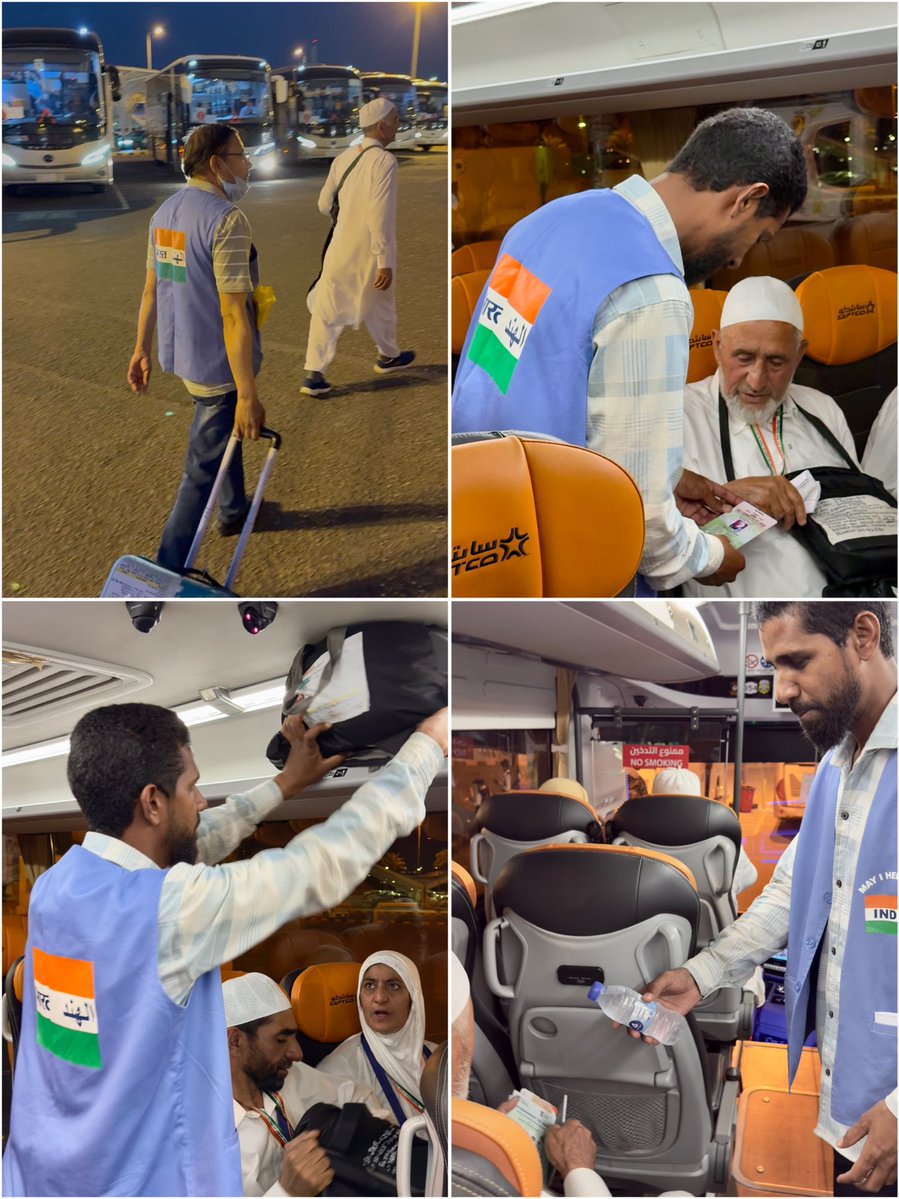 Glimpses of Indian Haj pilgrims arriving in Madinah for #Haj2026.

Indian Haj Mission teams are on ground, ensuring seamless airport facilitation, swift baggage handling, dedicated transport, and continuous assistance for a smooth and comfortable arrival experience.

<a href="/MEAIndia/">Randhir Jaiswal</a>