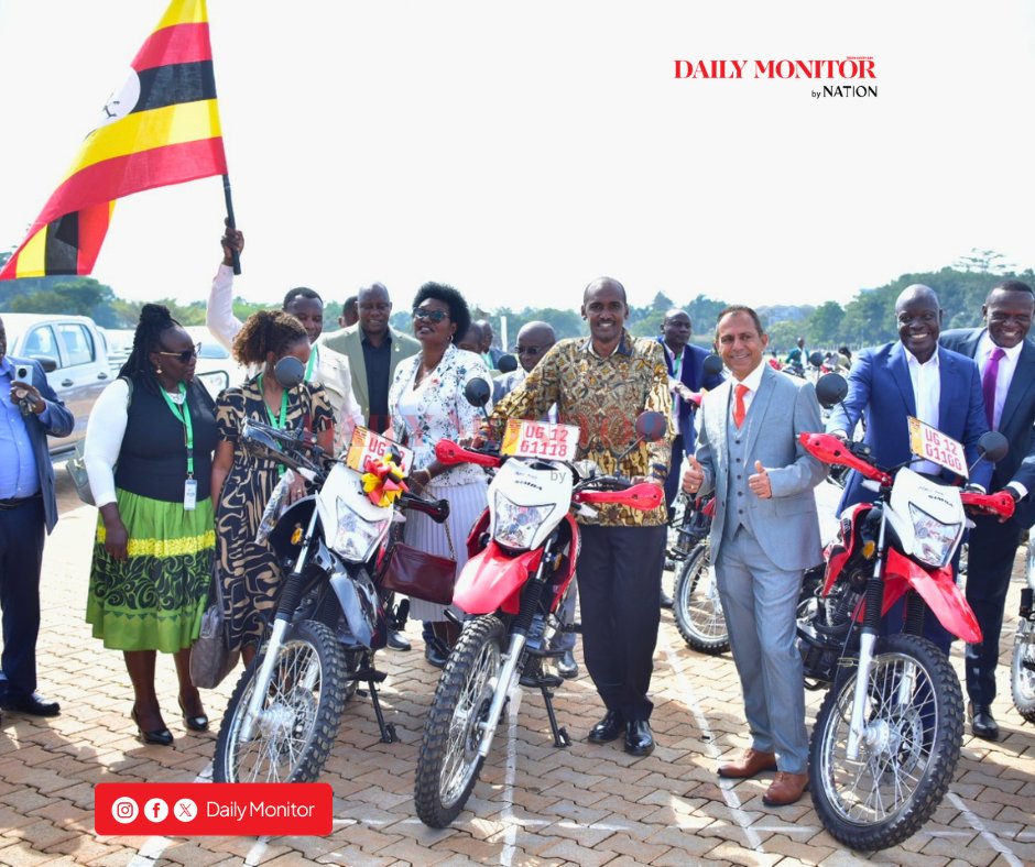 DailyMonitor's tweet photo. UPDATE: The Ministry of Agriculture, Animal Industry and Fisheries has handed over 69 vehicles and 1,034 motorcycles to districts under the Uganda Climate Smart Agricultural Transformation Project to boost extension services and monitoring. Vice President Jessica Alupo, who presided over the handover, urged proper management, maintenance, and accountability, stressing that the assets must be used strictly for official duties. Agriculture Minister Frank Tumwebaze said the move addresses farmers’ concerns over inadequate extension services, which have affected adoption of proper farming practices, pest and disease control, and post-harvest handling.
#MonitorUpdates
📸: Vicent Lusambya