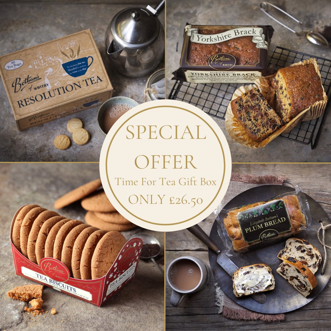 BothamsofWhitby's tweet photo. 🫖Celebrate National Tea Day, 2026 with a special offer Time For Tea Gift Box! | Special price £26.50 including postage (Was £31.95)
Order now via the Link in Bio ➡️ https://t.co/pUlrrocLdg
#Bothams #Tea #NationalTeaDay #ResolutionTea #SpecialOffer https://t.co/wEYQRo4OMM