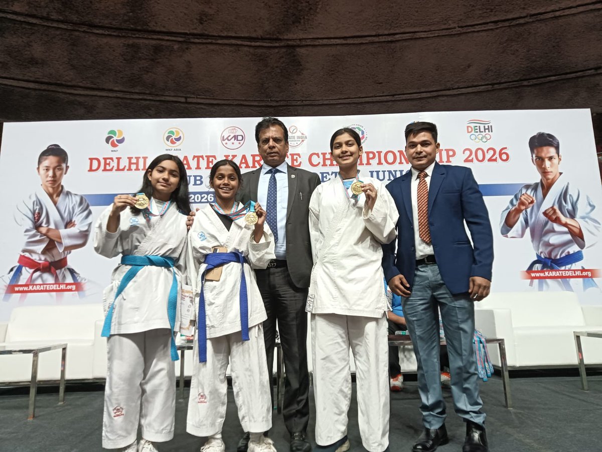 MittalShan50404's tweet photo. Delhi State Karate Championship 2026 🥋🥇 Ridhima Pal (12Y Sub Jr -35)
🥇 Aaradhya Negi (13Y Sub Jr -45)🏆 Both selected for Nationals (4–7 June, Dehradun)Proud moment for Skets Hope Centre 💪
Congrats champions! 🔥
 #Karate #Delhi #Champions https://t.co/yV4hkVgqhc