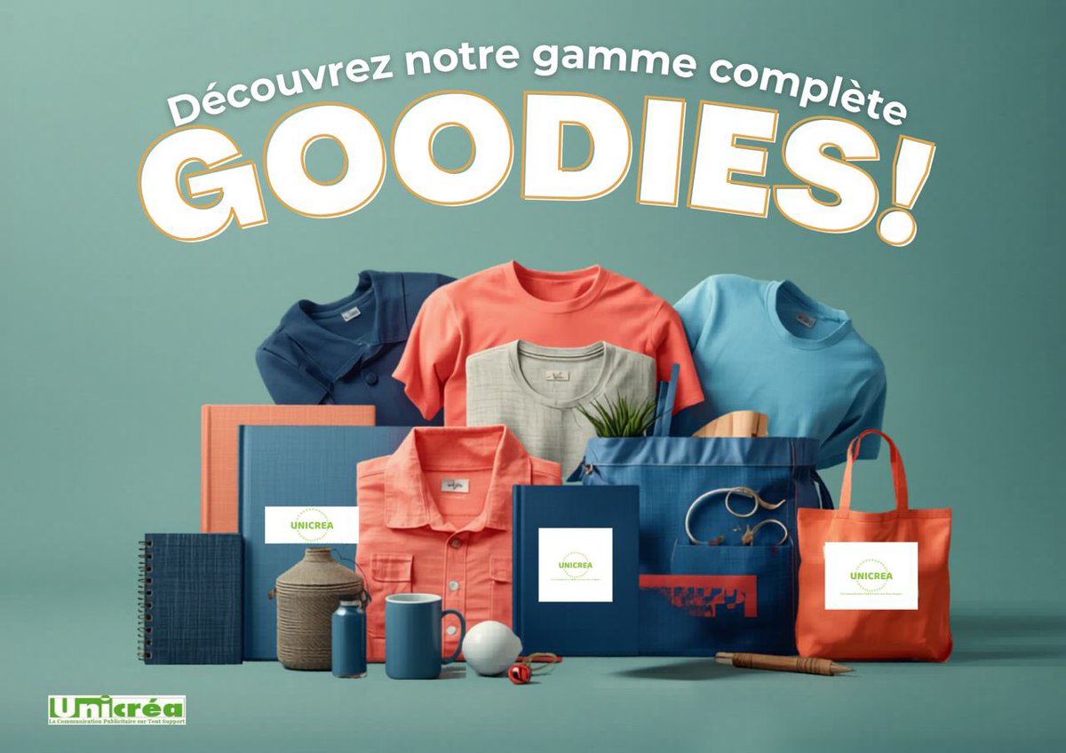 unicreacom's tweet image. #Goodies #ObjetsPublicitaires #CommunicationVisuelle #Branding #Marketing #Entreprise #Promotion #Personnalisation #CadeauxEntreprise #Visibilité #Unicrea