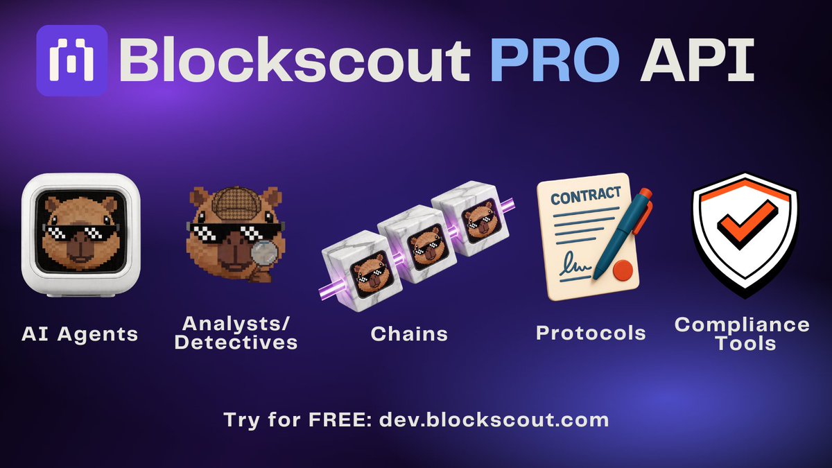 Meet the squad that runs on Blockscout PRO API ⚔️ ⛓️ Chains/wallets ...