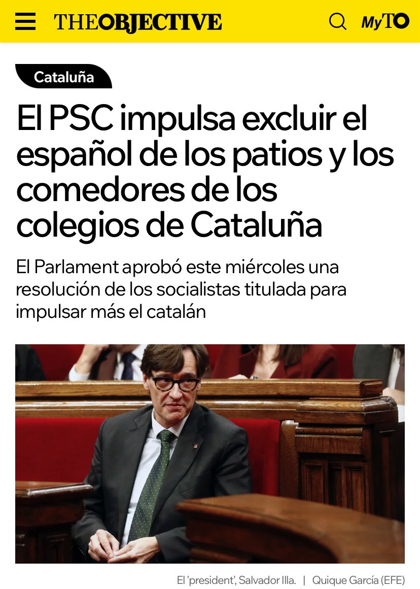 SoniaSierra02's tweet photo. Pues eso es, exactamente, lo que pasa actualmente en los colegios catalanes. De hecho, pretenden que hablen en catalán incluso en el patio y en el comedor. https://t.co/cTsGsVNyLm