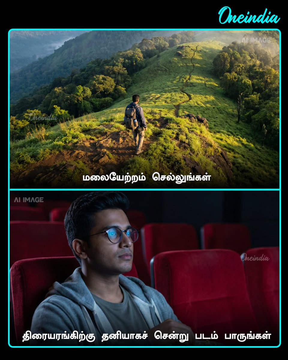 thatsTamil's tweet image. தனிமையில் ஒருமுறை செய்ய வேண்டிய 10 விஷயங்கள்

#Alone #LifeLesson #Offbeat #Oneindia #OITamil