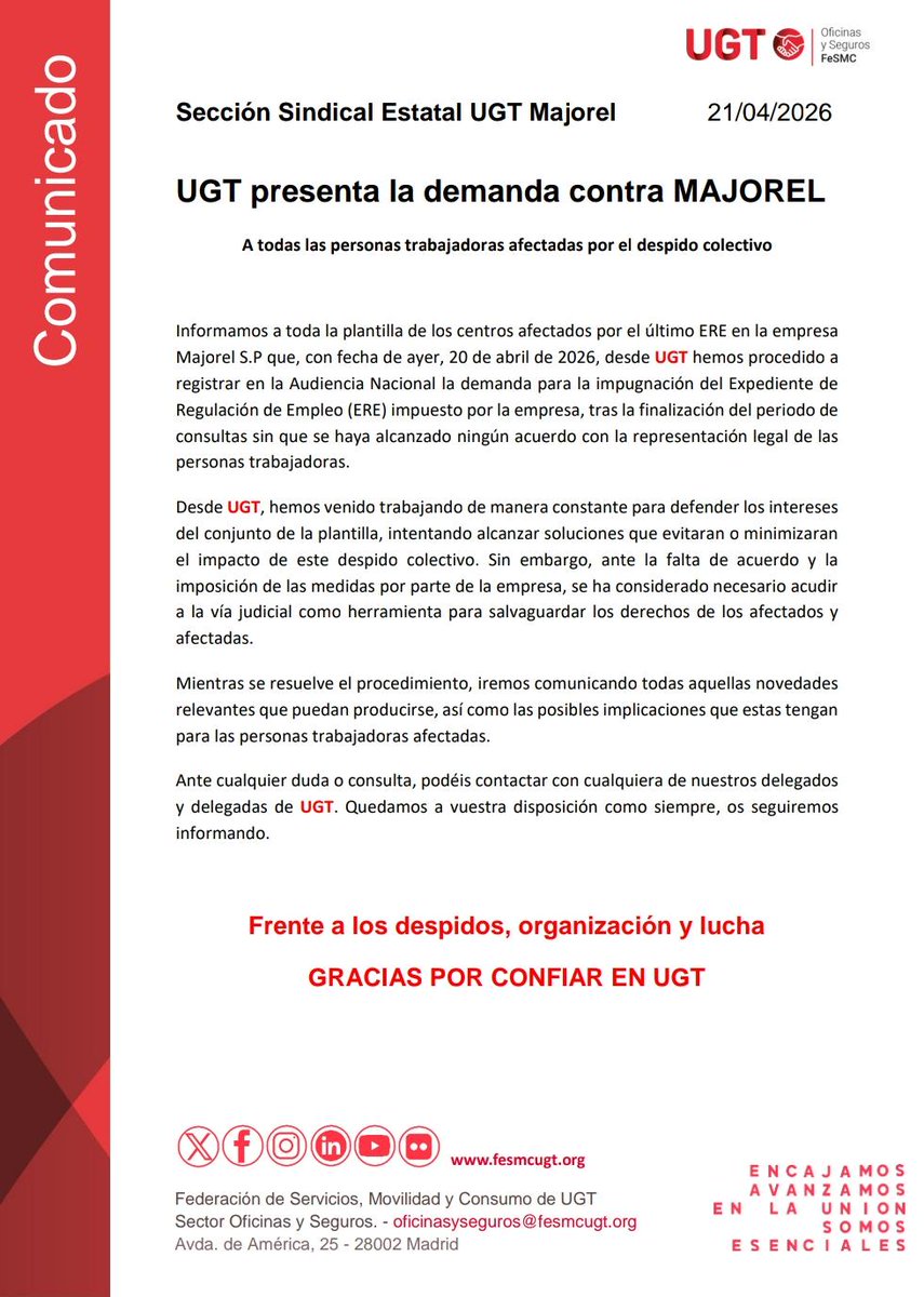 UGT ContactCenter tweet media