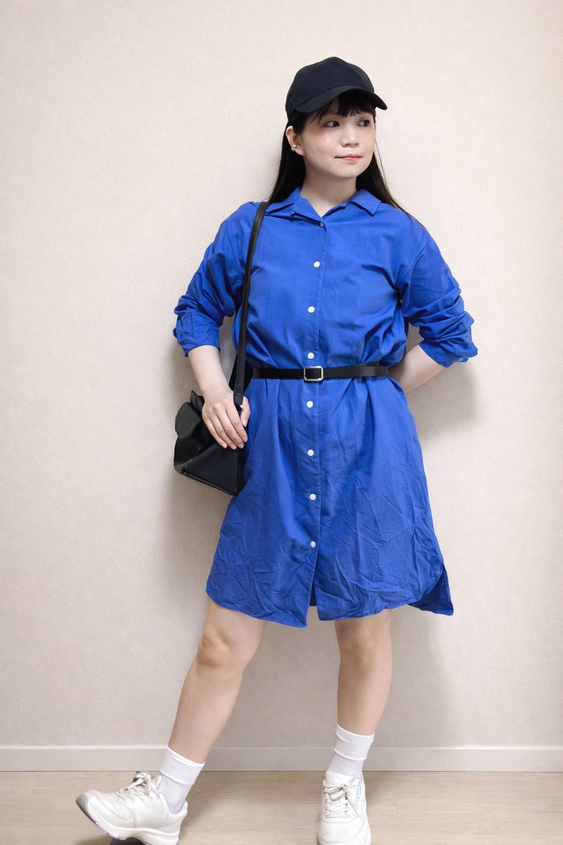 hanakomenoi's tweet image. 【コーデ言語化プロジェクト】
今回はブルーのシャツワンピ✨🩵

#コーデ言語化プロジェクト #今日のコーデ  #ootd #ファッション好きな人と繋がりたい  #おしゃれさんと繋がりたい