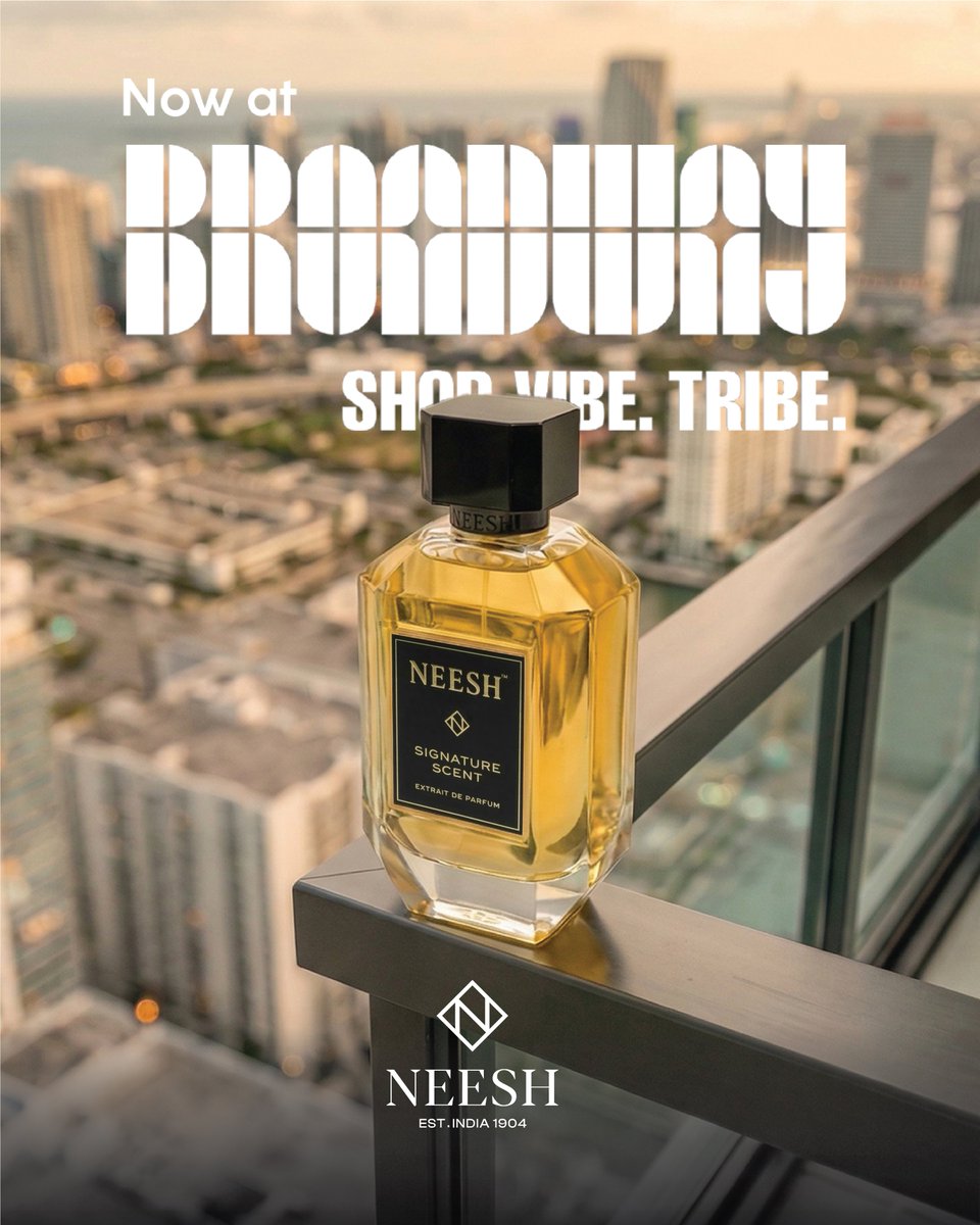 neeshperfumes's tweet photo. NEESH × Broadway

Our retail presence continues to grow across India.
Now available at Broadway’s newly launched store in Pune, expanding from Hyderabad and Delhi to all Broadway locations.
Crafting Indian high perfumery through experience-led luxury.

Hyderabad | Delhi | Pune

#LuxuryLiving