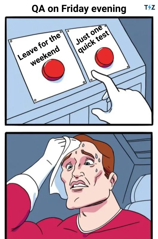 TestZeusAI's tweet image. Every QA engineer knows how “just one quick test” usually ends. 😅
#QA #Testing #QualityAssurance #testzeus