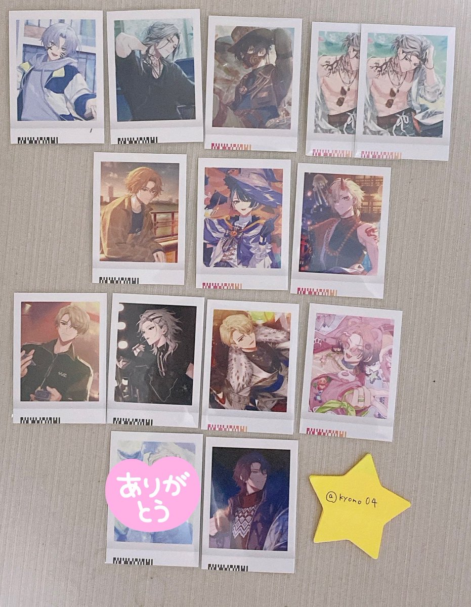 kyomo04's tweet photo. 交換希望 エイトリ ぱしゃこれ vol.2
vol.3

(譲) 練牙、可不可、添、礼光、季肋、宗氏、潮、七基、來人、千弥、潜、太緒、凪、糖衣、子タろ、夜鷹

(求)画像4枚目 添＞幾成

画像2枚目の箔押しはあく太(箔押し、種類問わず)のみと交換

郵送交換希望
纏めての方優先します。 https://t.co/fr1pDruCIx