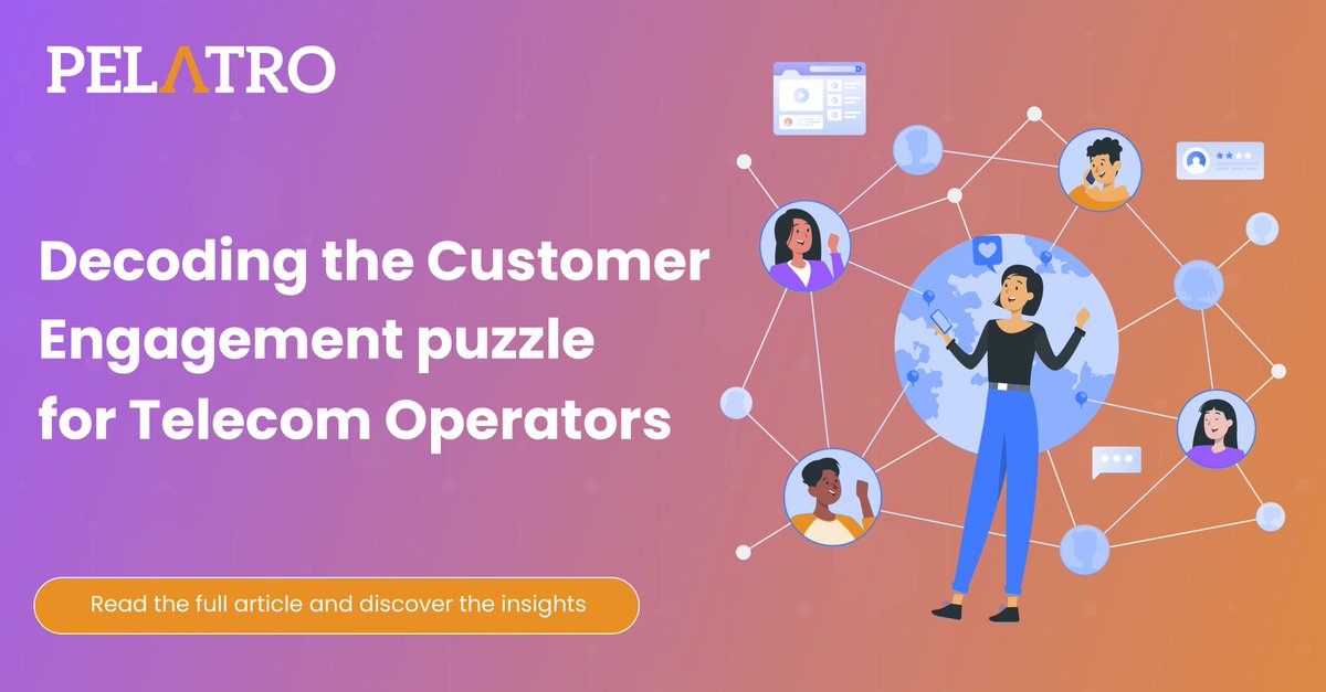 pelatro's tweet image. Customer engagement in telecom is no longer a campaign challenge — it’s an orchestration challenge.

Operators need real-time, intelligence-led engagement to turn data into timely actions and better customer experiences.

Read the blog:
 pelatro.com/decoding-the-c…

#Telecom #AI #CVM