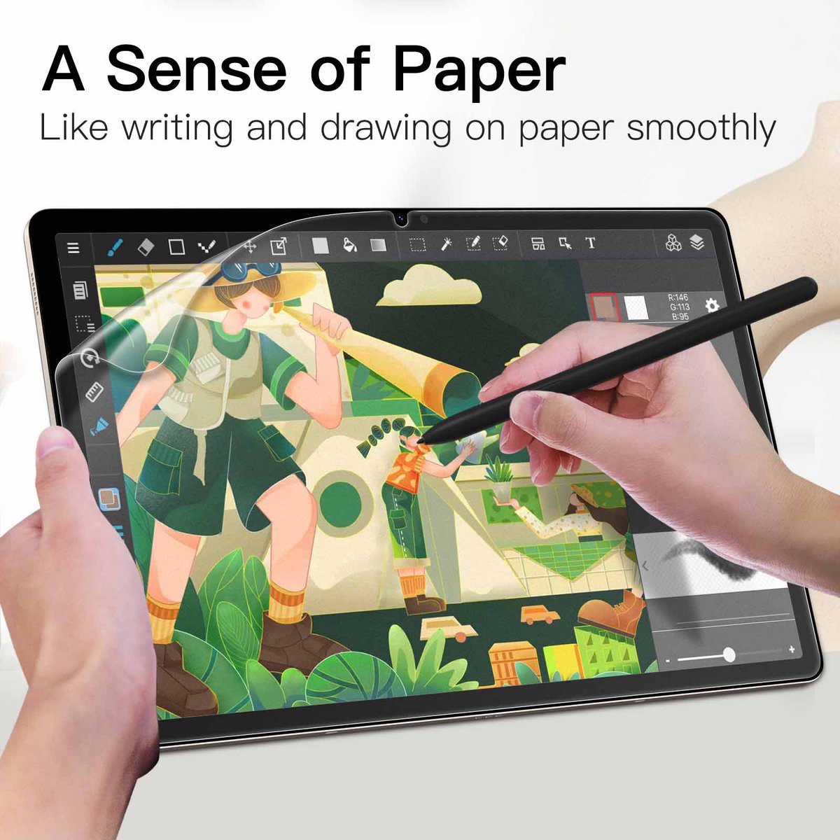 JETech_US's tweet image. ✏️ Paper-Like Smoothness for Galaxy Tab S10/S9 FE Plus!
Draw &amp;amp; write just like on paper—anti-glare matte, perfect for artists &amp;amp; note-takers. 12.4" fit for S10+/S9+/S9 FE+.
Shop the creative upgrade: amzn.to/4tqJWJf
#TabS10Plus #PaperFeel #ScreenProtector