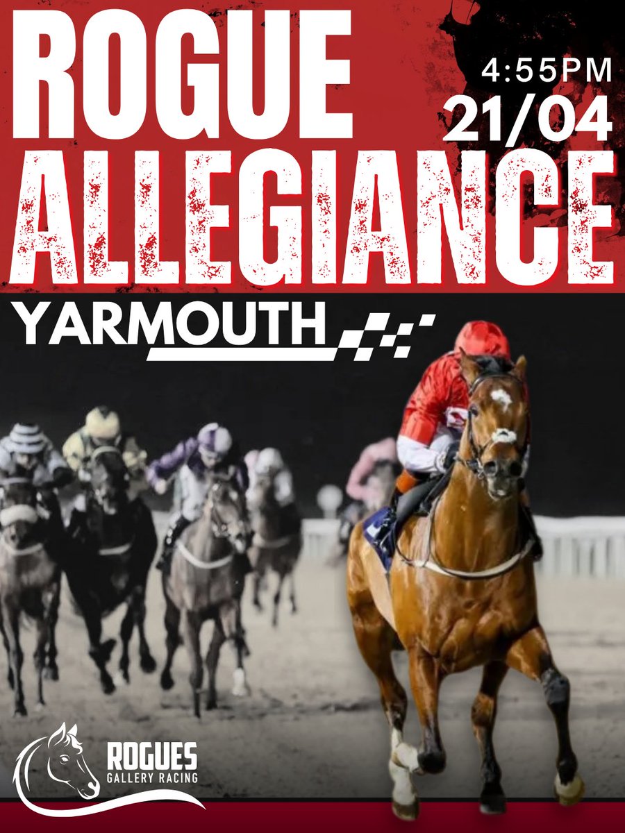 Roguesracing_'s tweet image. 🔴⚪️🔴⚪️RACE DAY⚪️🔴⚪️🔴
 
 ROGUE ALLEGIANCE runs in the 4:55pm @GTYarmouthRaces for trainer @JackJonesRacing 

@Luke_Morris88  takes the ride 
 
Good luck to all Rogue owners 🏇🏇🏇🏇
 
The Rogue’s Gallery Syndicate is run by owners, for owners.
 
Contact us today to get