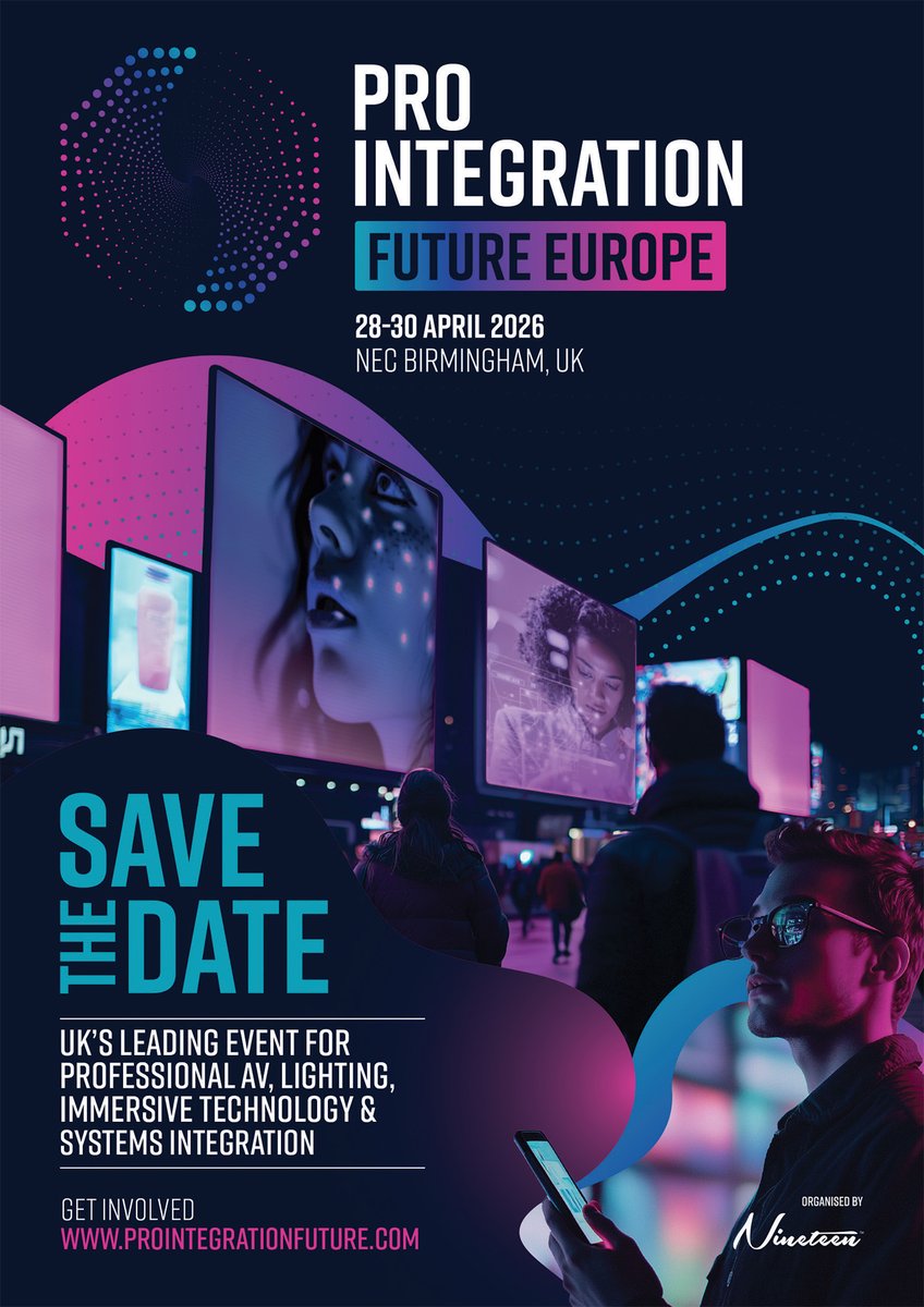 FSMmagazine1's tweet image. One week to go! Pro Integration Future Europe will light up @thenec Birmingham April 28‑30, 2026.

The ultimate event for #AV &amp;amp; #lighting professionals, installers, integrators, consultants and end users.

Register now➡️fsm-online.co.uk/go/pife-apr26-…
#facman #FacilitiesManagement #PIFE