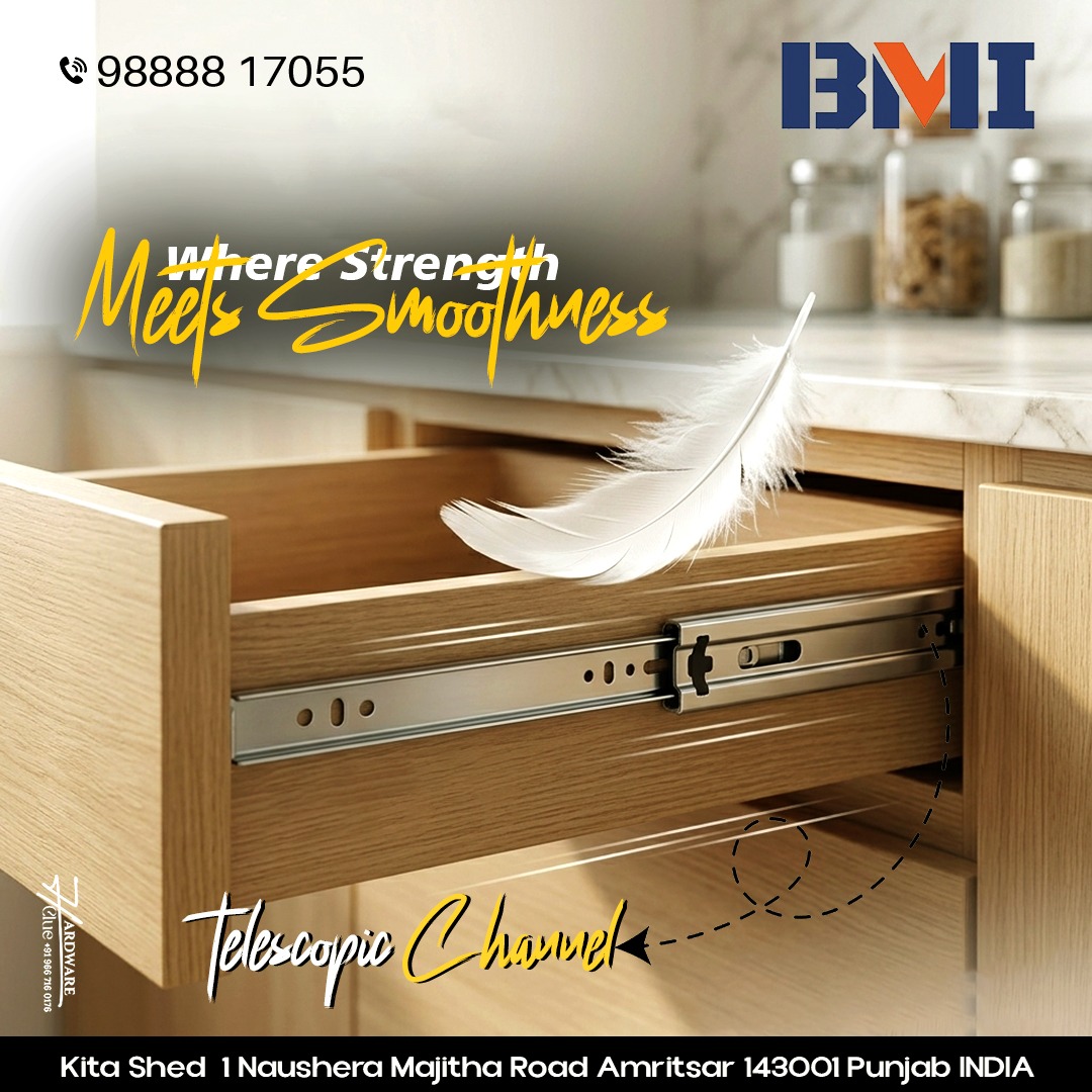 BansalMatelware's tweet image. 📲Explore Our Wide Range Online : l.sanitaryclue.in/d1e8Wc
Where strength meets smoothness 💡
Upgrade to high-quality Telescopic Channels for seamless drawer performance.

📍 Address: Amritsar, Punjab
📞 Contact: 98888 17055

#TelescopicChannel #FurnitureHardware #HomeUpgrade