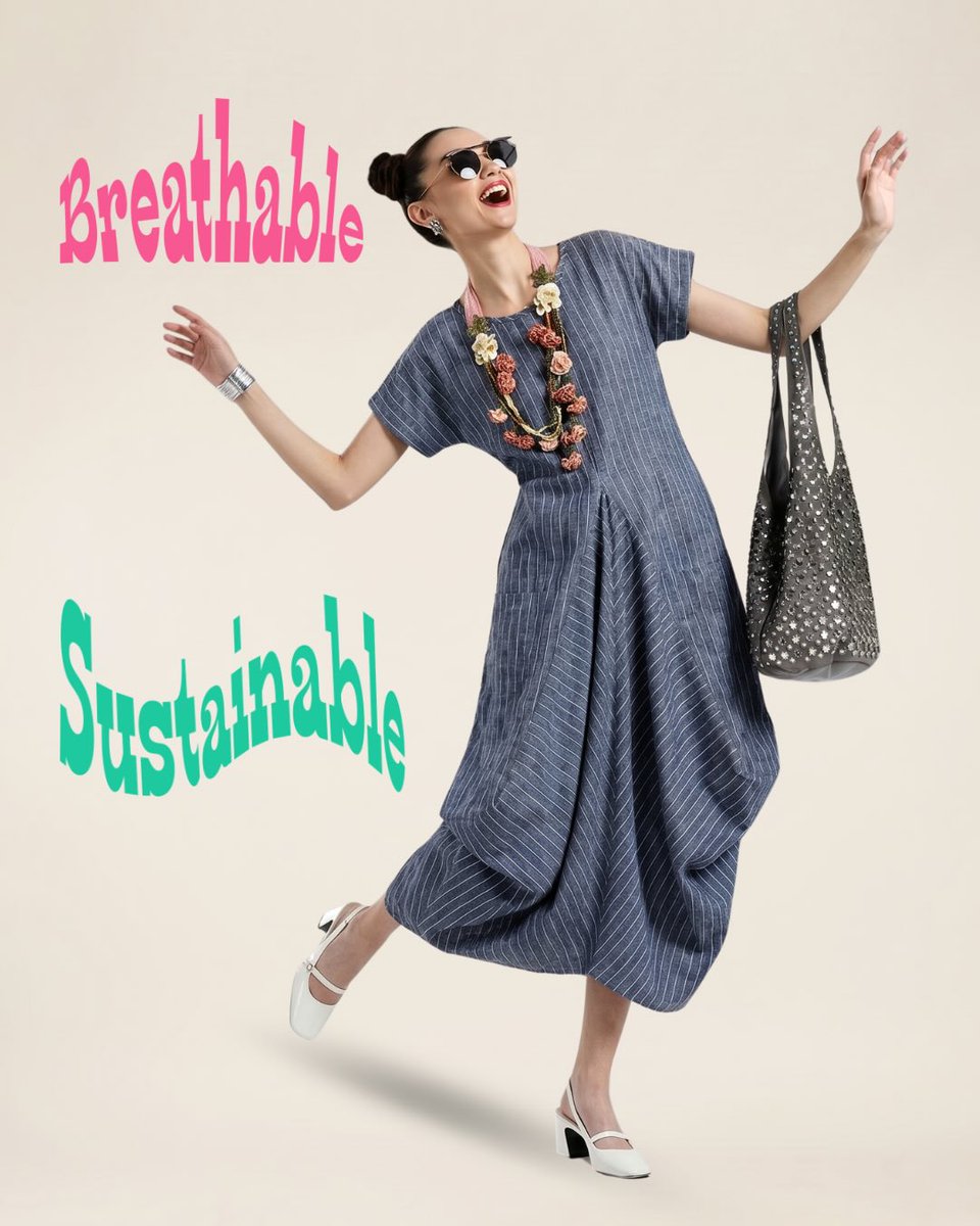 Lelaindia's tweet image. Breathable. Sustainable. Natural. But make it FUN.
Make it a CELEBRATION. 🎉

Feels good on your skin. Feels right in your choices.
Looks like something everyone will ask about.

Buy now at lela.co.in
#fashion #ootd #summerstyle #styleinspo #sustainablefashion