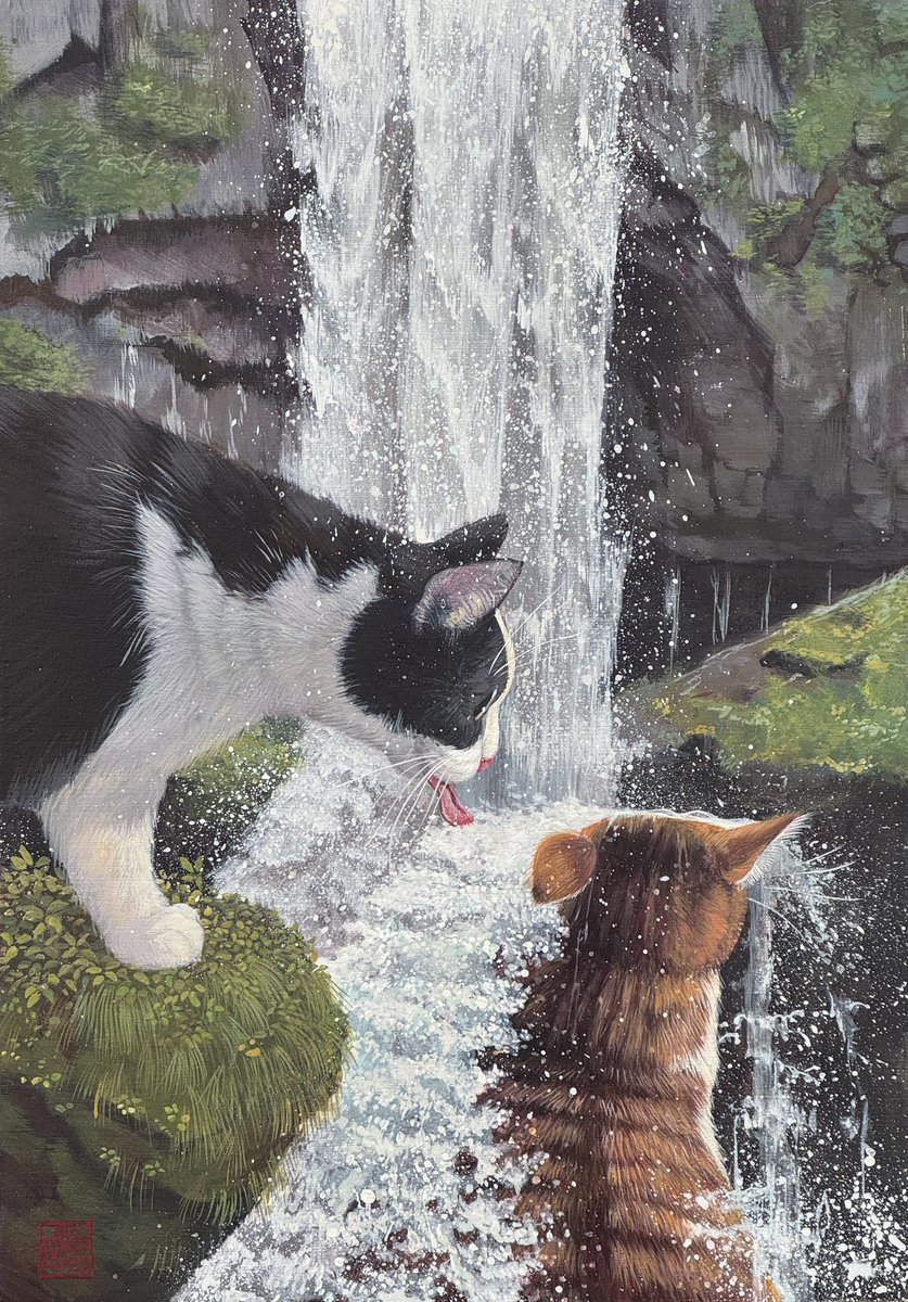 4/24(金)から飯田美術で開催の『風景を描く作家たち展』に出品します🐈
