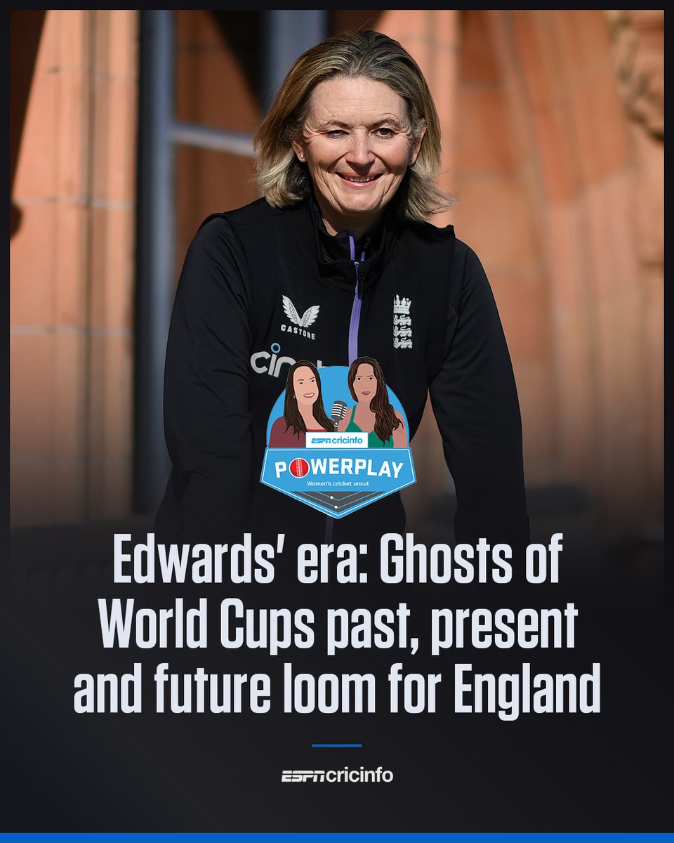 ESPNcricinfo's tweet image. An exclusive interview with England head coach Charlotte Edwards on the new episode of the #Powerplay podcast! 🎧

Edwards talks to @valkerie_baynes and @FirdoseM about her first year in charge and looks ahead to a home T20 World Cup - listen now: srkl.in/6019B73PMb