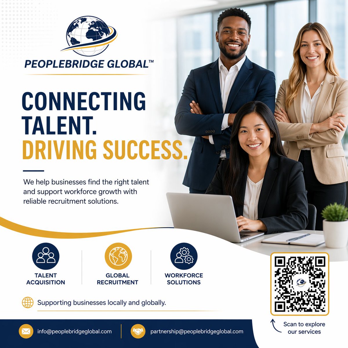 PeopleBridgeG's tweet image. PEOPLEBRIDGE GLOBAL™ connects businesses with top talent through reliable recruitment and workforce solutions.
The right people make all the difference.
#Recruitment #Hiring #WorkforceSolutions