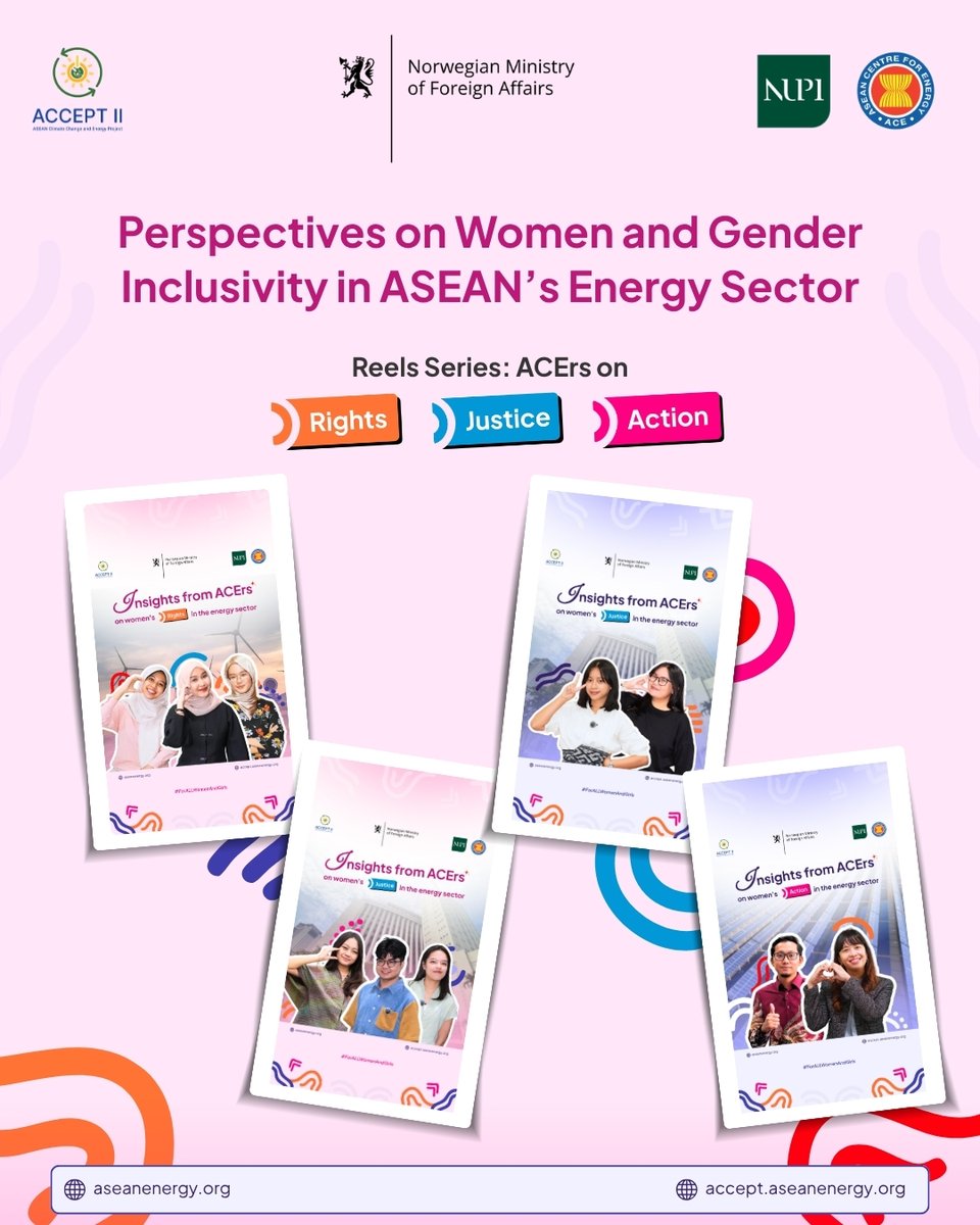aseanenergy's tweet photo. ACE and @asean_accept will carry this momentum forward, strengthening inclusive approaches across the region’s energy landscape. https://t.co/AsZsyQvd2T