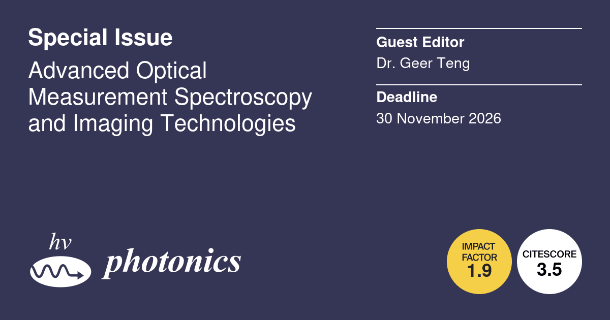 Photonics_MDPI's tweet photo. Advanced Optical Measurement Spectroscopy and Imaging Technologies
🔗https://t.co/o2VLWrmlyO
📚 Edited by Dr. Geer Teng from @UniofOxford
#Optics #Photonics #OpticalSpectroscopy #OpticalMeasurement #SpectralImaging https://t.co/EC8YYDJeiI