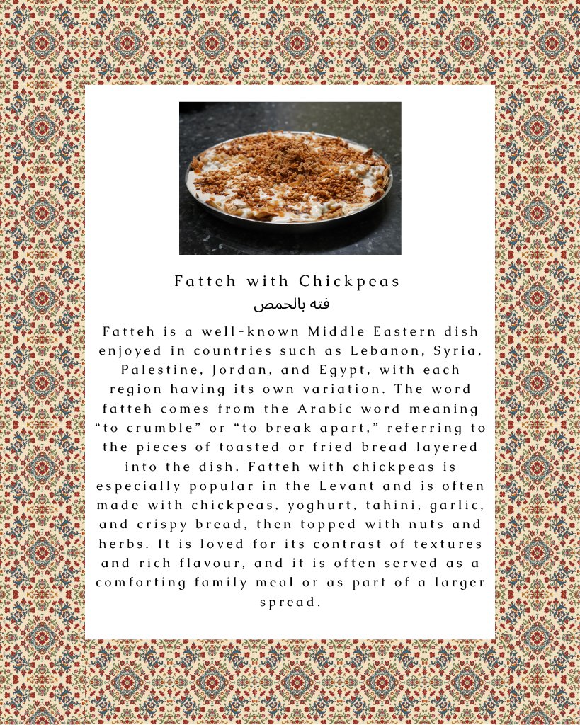 AlwaleedNetwork's tweet photo. Our member, @MultakaO, have been sharing recipes from around the world developed by their wonderful volunteers on their Instagram page! 🍽️

Try the fatteh recipe shared by the wonderful Multaka volunteer, Marwa and tag them with #multakaoxfordrecipes ✨

Design: Hannah Underwood https://t.co/YSzJx7V8Mm