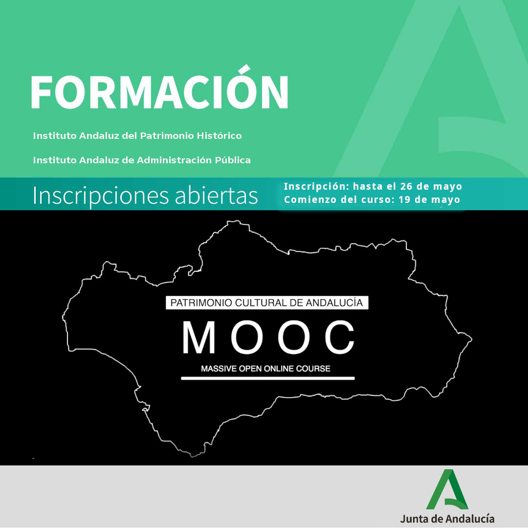 IAPHpatrimonio's tweet photo. Si quieres conocer el patrimonio cultural de Andalucía y aprender más sobre su diversidad, inscríbete en la 6ª edición del  #MOOC #PatrimonioCultural organizado por @IAPHpatrimonio @CulturaAND y @IAAPJunta
Del 19 de mayo al 30 de junio.
https://t.co/Ud3MoBfFEt https://t.co/hQTxMeHJ5N