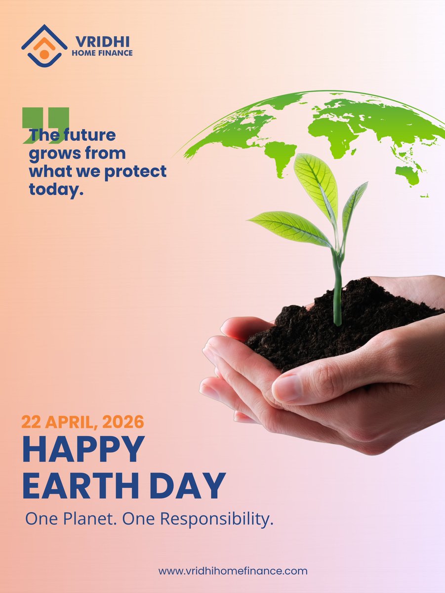 vridhifinserv's tweet image. Every breath we take, every drop we drink, comes from this one beautiful planet let’s protect it with all we have.💧🌱
𝗛𝗮𝗽𝗽𝘆 𝗘𝗮𝗿𝘁𝗵 𝗗𝗮𝘆 🌍

#WorldEarthDay #ClimateChange  #Sustainability #SaveTheEarth #GoGreen  #OurPlanet #MotherEarth #VridhiHomeFinance